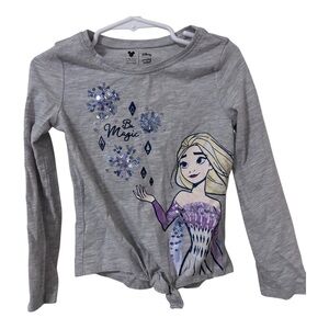 3/$15 Disney Frozen Queen Elsa Gray Long Sleeve Kids Shirt 4